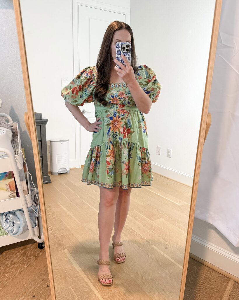 floral mini dress | summer outfit | green dress | Texas Fashion Blog Lady in Violet