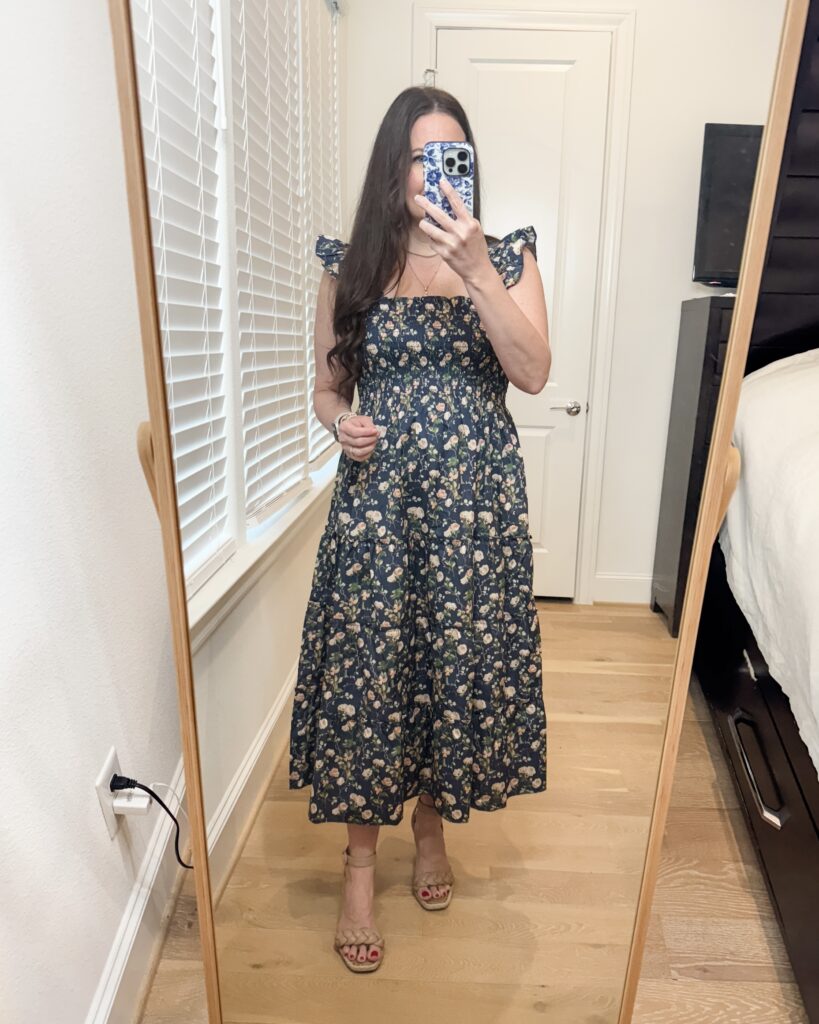 spring outfit | easter dress | floral print maxi dress | TexasFashion Blog Lady in Violet